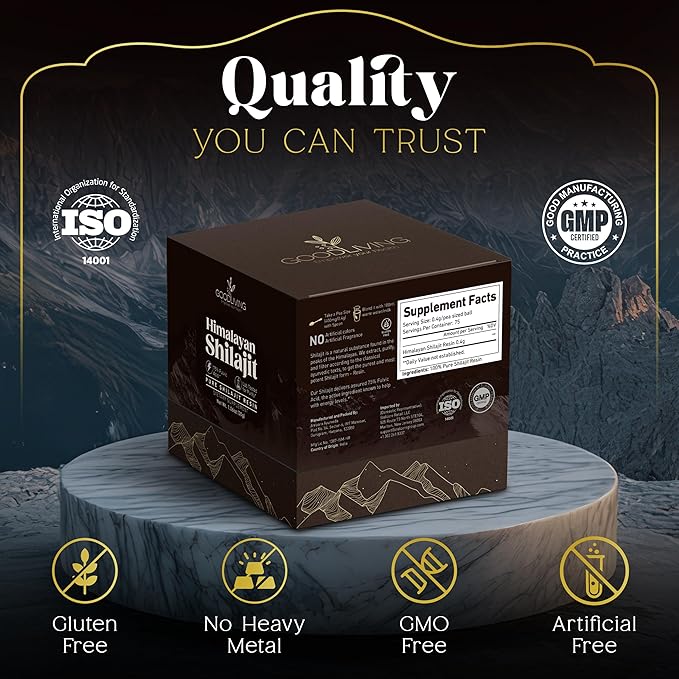 Shilajit Resin – Pure Himalayan Shilajit for Energy, Strength & Immune Support - 85+ Minerals, 75% Fulvic Acid - High Potency, Lab-Tested Pure Shilajit Supplement for Men & Women (30g)