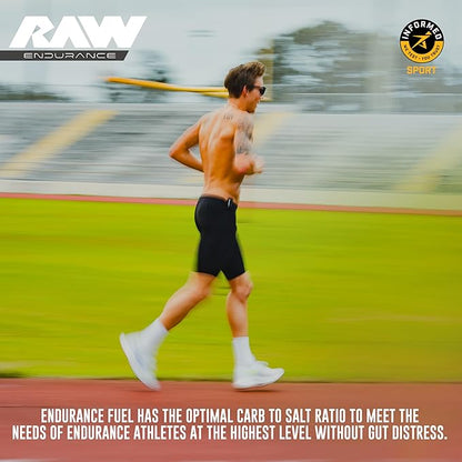 RAW Fuel, Premium Endurance Supplement Powder, Orange (60 Servings) - Peak Performance, Hydration & Stamina During Workouts, Training or Competition - 24g of Carbohydrates & 300mg of Sodium