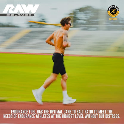 RAW Fuel, Premium Endurance Supplement Powder, Lemon Lime (60 Servings) - Peak Performance, Hydration & Stamina During Workouts, Training or Competition - 24g of Carbohydrates & 300mg of Sodium