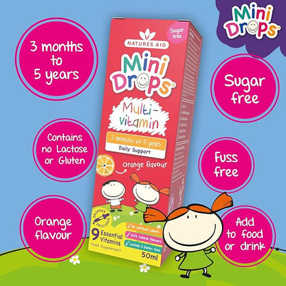 NATURES AID Multivitamin Drops For Children, 50 ML