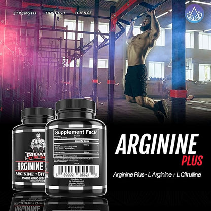 Dr. Emil's ARGININE Plus - L Arginine + L Citrulline - 2500 MG High Dose NO Booster Tablets - Nitric Oxide Supplement for Vascularity and Heart Health (Arginine AAKG and Citrulline Malate 2:1)