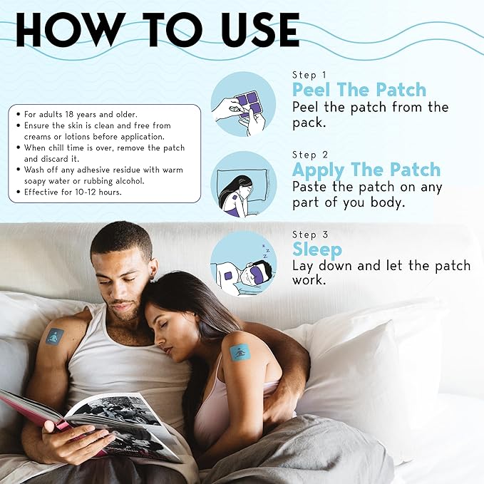 Klova Extra Strength Sleep Patches for Longer-Lasting Rest & Clear Morning Energy, with 6mg Melatonin and Natural Ingredients Like Valerian, Passion Flower, L-Theanine & More