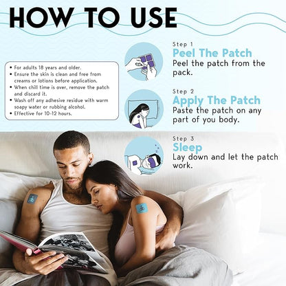 Klova Extra Strength Sleep Patches for Longer-Lasting Rest & Clear Morning Energy, with 6mg Melatonin and Natural Ingredients Like Valerian, Passion Flower, L-Theanine & More