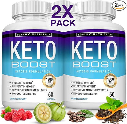 Keto Boost Diet Pills Ketosis Supplement - Natural Exogenous Keto Formula Support Energy & Focus, Advanced Ketones for Ketogenic Diet, for Men Women