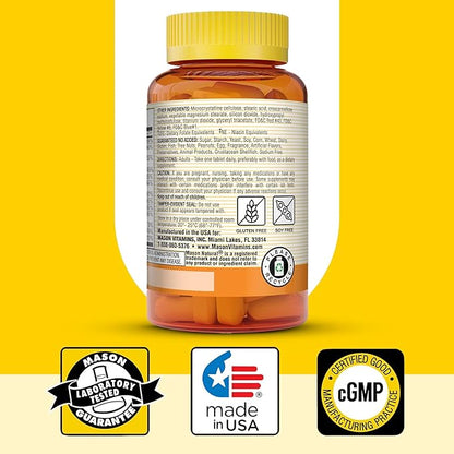 MASON NATURAL Stress B-Complex with Antioxidants + Zinc, 6 Month Supply, Dual Action Formula, Supports Energy Metabolism & Immune Health, 3 Pack