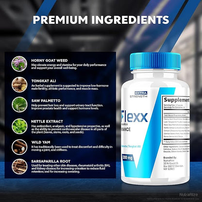 (2 Pack) ViraFlexx for Men, ViraFlex Pro Capsules, Male Performance Support 500mg, All Natural Dietary Supplement to Support Overall Health, Vira Flexx Reviews (120 Capsules)