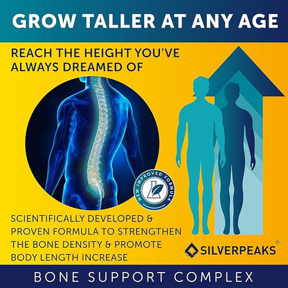 Growth Capsules to Grow Taller - Height Growth Maximizer with Calcium for Bone Strength - Made in USA - Natural Get Taller Supplement - Free of Growth Hormone - Pack of 3