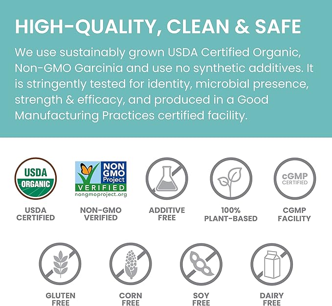 Himalaya Organic Garcinia Cambogia Herbal Supplement, Appetite Control, Lipid Metabolism, Weight Support, USDA Organic, Non-GMO, Vegan, 600 mg, 60 Plant-Based Caplets, 2 Pack