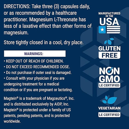 Life Extension Neuro-mag Magnesium L-threonate, Magnesium L-threonate, Brain Health, Memory & Attention, Gluten Free, Vegetarian, Non-GMO, 90 Vegetarian Capsules (Pack of 2)