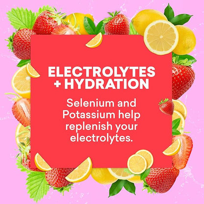 EBOOST Energy Drink Powder, Super Fuel - Strawberry Lemonade, 14 Packets - Pre-Workout Powder Energy Drink Mix - Natural Energy, L-Tyrosine, L-Theanine & Vitamins - Preworkout for Women & Men to Go