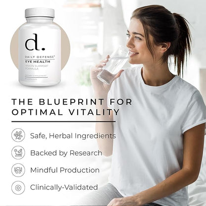 Eye Health Supplements for Adults - Eye Vitamins for Vision Care with Vitamin A, Zinc, Lutein, Milk Thistle, & Taurine - Vegan Dietary Supplements for Women & Men, 60 Capsules