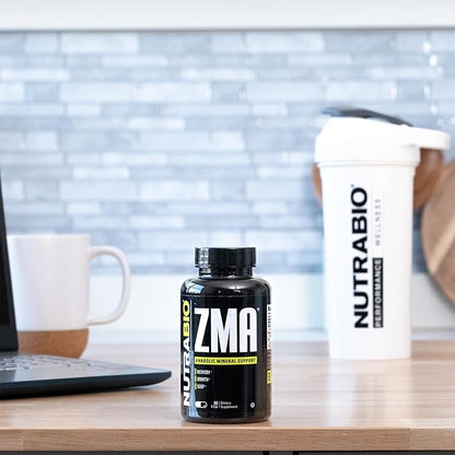 NutraBio ZMA Supplements for Men & Women- Zinc Magnesium Supplements to Support Hormone Levels -Sleep- Muscle Recovery-Immune Health 90 Count