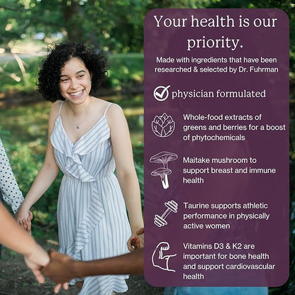 Dr. Fuhrman Women's Daily Multivitamin - Vegan Formula for Women Over 50, 120 Capsules, Essential Vitamins for Optimal Health and Wellness