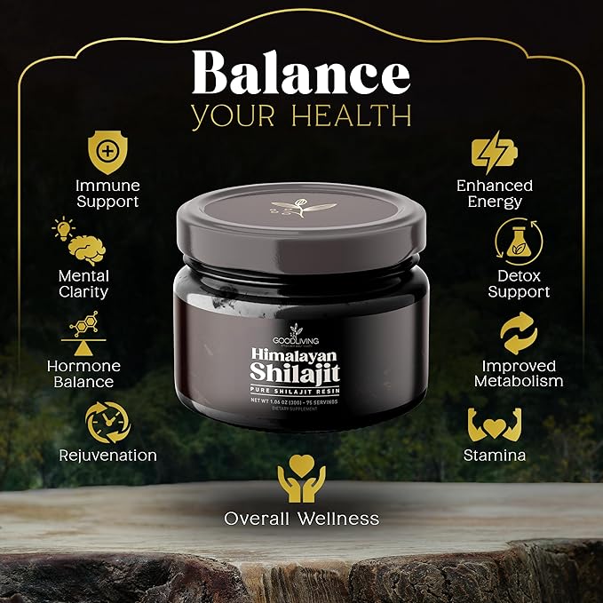 Shilajit Resin – Pure Himalayan Shilajit for Energy, Strength & Immune Support - 85+ Minerals, 75% Fulvic Acid - High Potency, Lab-Tested Pure Shilajit Supplement for Men & Women (30g)
