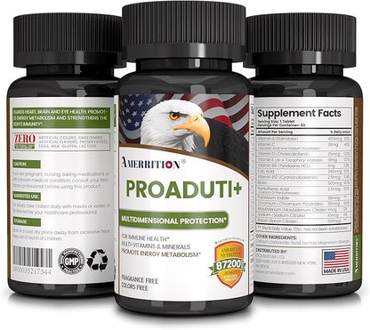 PROADUTI+ - Premium Multivitamin Complex for Men and Women - 60 Tablets to Boost Energy, Vitality, and Immune Health