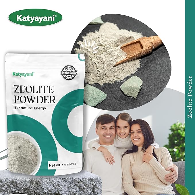 Katyayani Zeolite Powder 454gm (1lb)| Ultra FINE Less | Clinoptilolite 95% | Natural Mineral Dust| Zeolite Powder Supplement