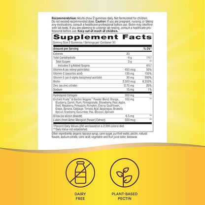 Nature's Way Alive! Hair, Skin & Nails Premium Gummies, Beauty Formula*, with Collagen, Biotin, Vitamins C & E, Strawberry Flavored, 60 Gummies (Packaging May Vary)