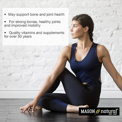 MASON NATURAL Glucosamine Chondroitin, Dietary Supplement Supports Joint, Bone & Cartilage Health, Promotes Flexibility and Helps Provide Pain Relief for Stiff Joints, White, 90 Count