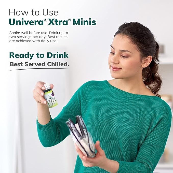 Univera Xtra Minis, Multimineral fruites Complex, 15 Natural Ingredients, Stress Management, Focus & Clarity, Joint Comfort, Antioxidant Protection - 3.38 Fl Oz (Pack of 20)
