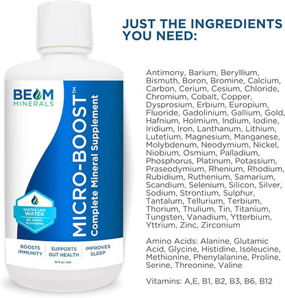 Micro-Boost Humic Mineral Blend | Plant-Based Multi Minerals Supplement & Electrolytes Liquid (Micro-Boost)