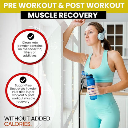 Electrolytes Powder Plus (50 Servings) Unsweetened Black Tea Electrolyte Powder Keto,SugarFree, Pink Himalayan Salt,1000mgPotassium,150mgCalcium,150mgMagnesium,Hydration Powder NO STEVIA