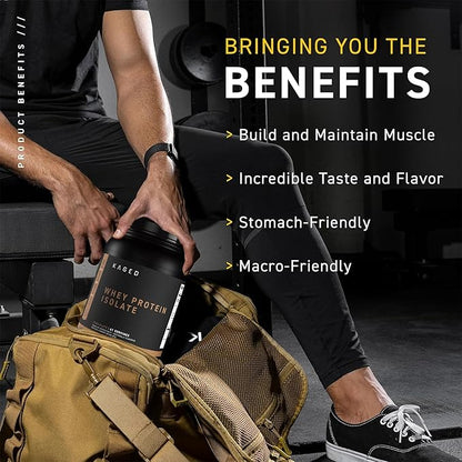 Kaged Whey Protein Isolate Powder | Chocolate | 100% Pure Low Lactose Whey | Post Workout Recovery Drink | Supports Muscle-Building | 25g per Serving | Amazing Taste, Easy Mix for Shakes | 41 Serving