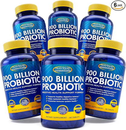 Nutrition Essentials GMP Certified Probiotic Dietary Supplement 6 Bottles 360 Capsules