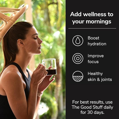 For Wellness The Good Stuff™ Focus Blend (30 Stick Packs), Non-Dairy Coffee Supplement – Stimulates Cognitive Function & Mental Clarity