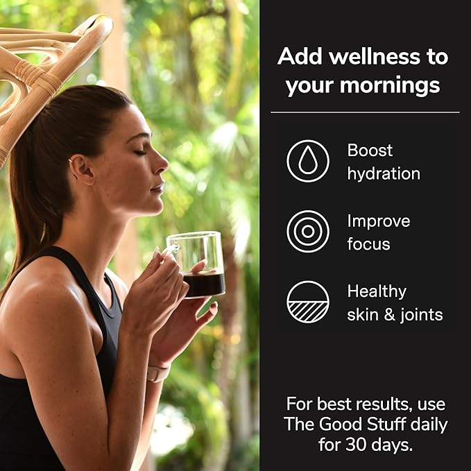 For Wellness The Good Stuff™ Focus Blend (30 Stick Packs), Non-Dairy Coffee Supplement – Stimulates Cognitive Function & Mental Clarity
