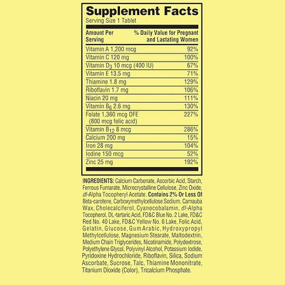 Spring Valley Prenatal Vitamins- Multivitamin Multimineral for Pregnant and Nursing Women Supplement Tablets 100 Ct, Boxed by Fusion Shop Store