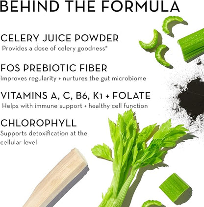 HUM Celery Juice Fiber Gummies The First Prebiotic Celery Juice Gummy, Supports Detoxification and A Daily Green Boost with Celery Juice, Chlorophyll, and Prebiotic Fiber (60-Count)