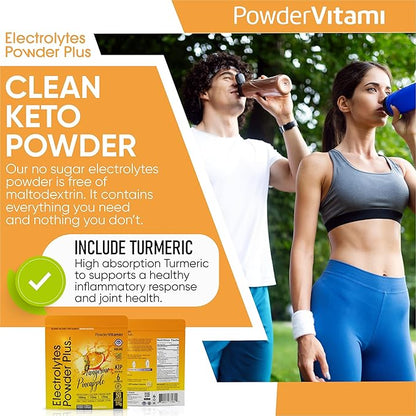 Electrolytes Powder Plus (50 Servings) Tangerine Pineapple Electrolyte Powder 0 Calorie Keto, 0 Sugar, No Maltodextrin,1000mg Potassium,120mg Calcium,120mg Magnesium, Hydration Powder