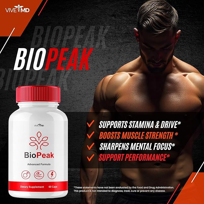 BioPeak Capsules, Bio Peak Advance Formula, BioPeak All Natural Supplement - Biopeak Pills for Maximum Strength, Bio Peak Support Pills Reviews (5 Pack)
