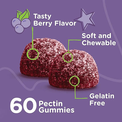 Sambucus Elderberry Gummies for Kids Immune Support Supplements with Vitamin D3 & Vitamin C - 3-1 Immune Booster - Vegetarian, Gelatin Free, Gluten Free, GMO Free - Tasty Chewable Berry Flavored Gummy