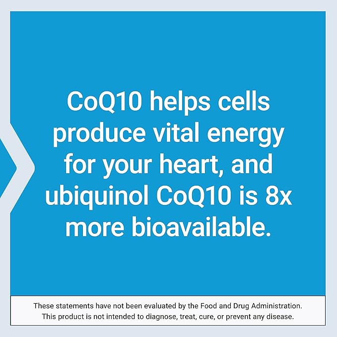 Life Extension Super Ubiquinol CoQ10 with Enhanced Mitochondrial Support, ubiquinol CoQ10, shilajit, potent heart health & cellular energy production support, ultra-absorbable, gluten-free, 60 softgel