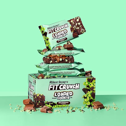 FITCRUNCH Loaded Cookie Protein Bar, High Protein, Gluten Free, Protein Snack (12 Cookie Bars, Variety Pack)