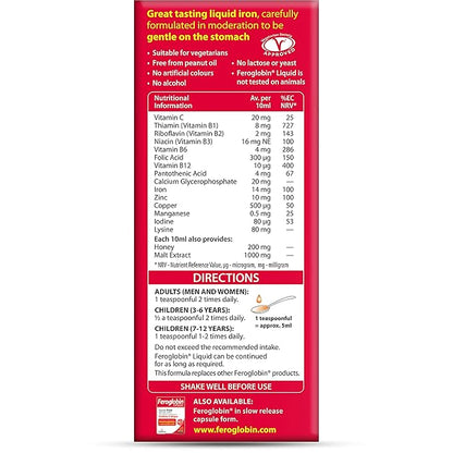 Vitabiotics Organic Feroglobin Liquid 500ml