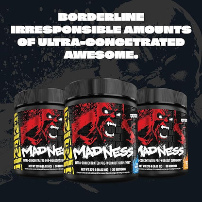 Mutant Madness | Pre Workout Powder Supplement Performance and Pump Blend Includes L-Citrulline, Beta-Alanine, Taurine, L-Tyrosine | 30 Serving |Orange Rush