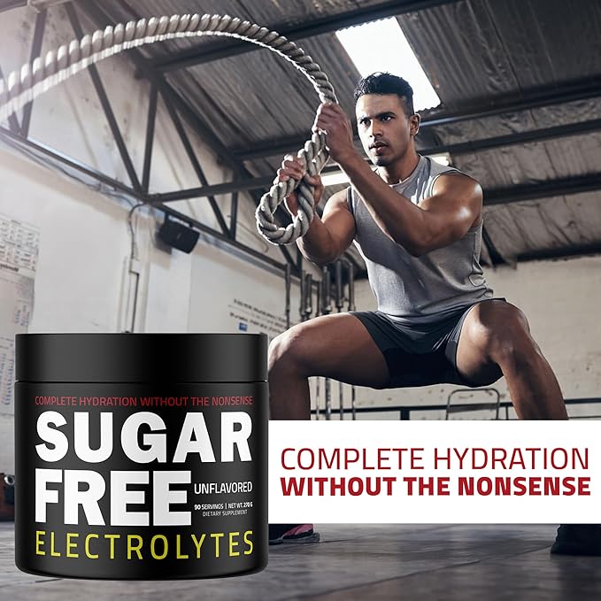 – Rapid Hydration Powder, Zero Calorie, Essential Raw Electrolytes Blend, Keto Friendly with No Sugar, Raw Electrolyte Powder (Unflavored)
