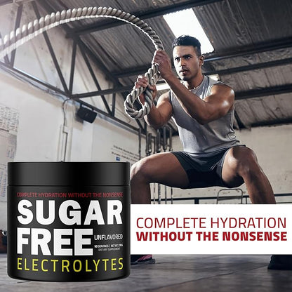 – Rapid Hydration Powder, Zero Calorie, Essential Raw Electrolytes Blend, Keto Friendly with No Sugar, Raw Electrolyte Powder (Unflavored)