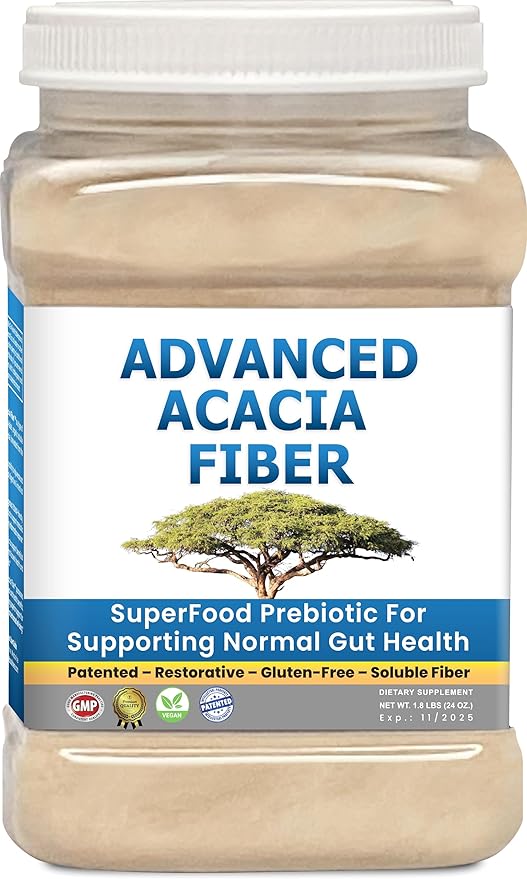 Kidney Restore Acacia Fiber Powder Prebiotic Soluble Fiber Powder Perfect Bathroom Trips, Digestion, IBS Relief, Leaky Gut Repair 24oz w/Scooper