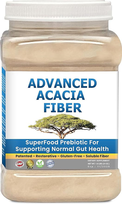 Kidney Restore Acacia Fiber Powder Prebiotic Soluble Fiber Powder Perfect Bathroom Trips, Digestion, IBS Relief, Leaky Gut Repair 24oz w/Scooper