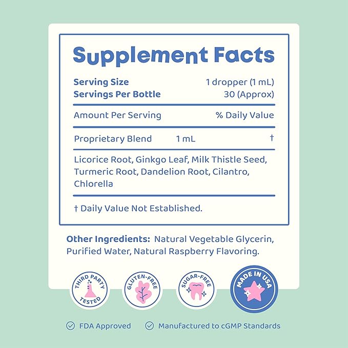 JoySpring Herbal Detox and Kids Cleanse | Herbal Detox with Cilantro Extract Provides a Toddler Detox for Kids | Support Speech, Improve Behavior with a Natural Detox for Kids with Cilantro Tincture