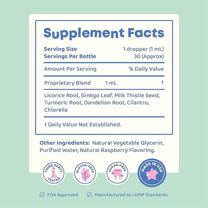 JoySpring Herbal Detox and Kids Cleanse | Herbal Detox with Cilantro Extract Provides a Toddler Detox for Kids | Support Speech, Improve Behavior with a Natural Detox for Kids with Cilantro Tincture