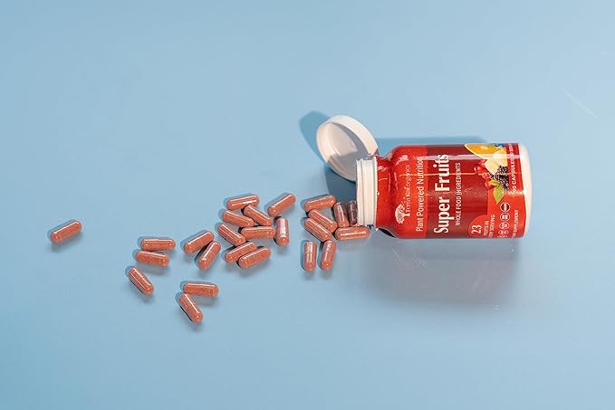 Júce Organic Super Fruits Supplement Gluten/Gelatin Free, Non-GMO, Soy Free & Vegan | Reds Superfood Capsules | 23 Fruits (90 Count)