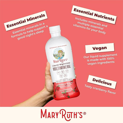 MaryRuth Organics Multivitamin for Women Men & Kids | Sugar Free | Vegan | Vitamin A, C, D, E, B12, Zinc | Daily Vitamins for Kids, Men, Women| Energy & Beauty Booster Multimineral | 32 Fl Oz