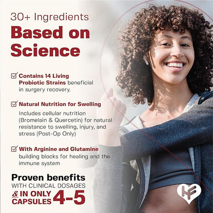 Post Surgery & Injury Recovery Supplement (Post-Op) - Supports Healing Optimization for Surgery, Wounds, Scar Treatment & Bruising - BBL Post Surgery Supplies