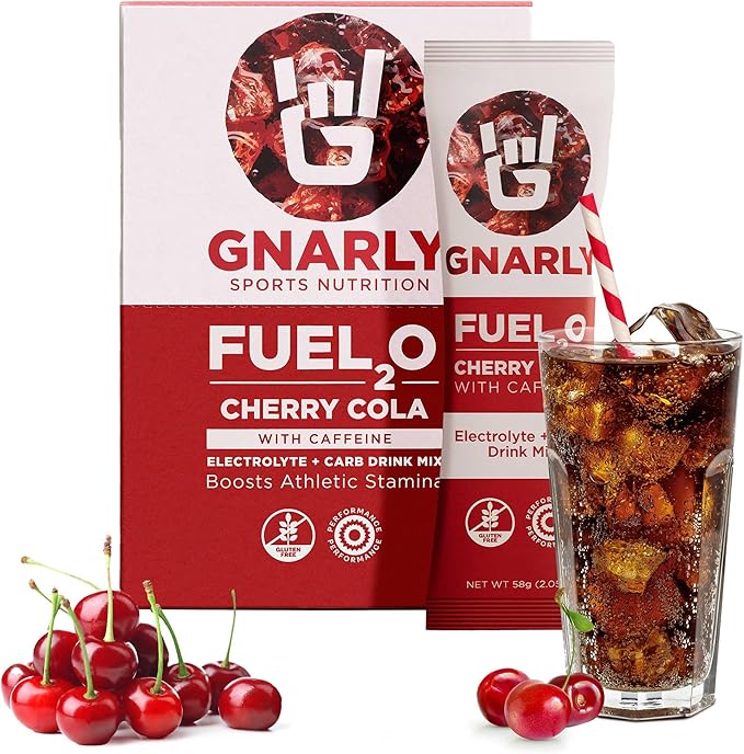 Gnarly Nutrition Fuel2O Electrolyte Powder Packs - Fuel 2O Endurance Nutrition, Electrolyte Solution, Fuel, Replenishment, and Recovery - Cherry Cola, 10-Pack