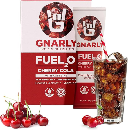 Gnarly Nutrition Fuel2O Electrolyte Powder Packs - Fuel 2O Endurance Nutrition, Electrolyte Solution, Fuel, Replenishment, and Recovery - Cherry Cola, 10-Pack