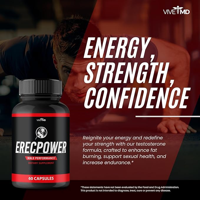 Erecpower for Men Capsules - Erecpower Pills Advanced Formula - Maximum Strength, ErecPower for Men Supplement Erec Power 60 Capsules, Erec Power Vitamin Pills Reviews (2 Pack)
